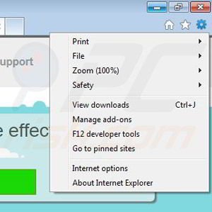 Removing Surftastic from Internet Explorer step 1