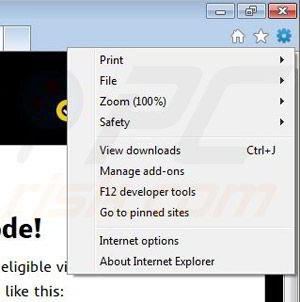 Removing Theater Mode from Internet Explorer step 1