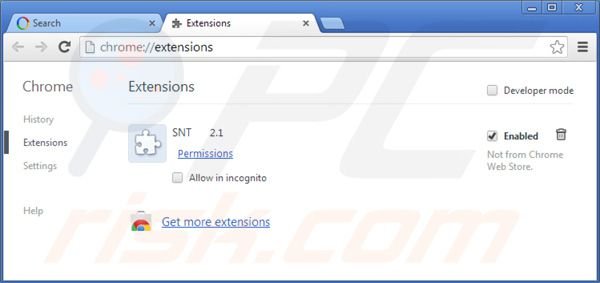 Removing websearch.webisgreat.info from Google Chrome extensions