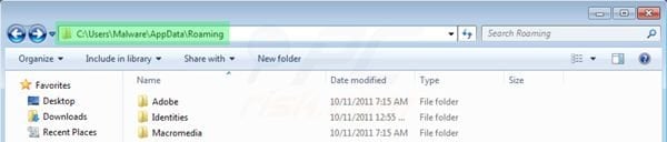 Windows Antibreach Helper navigating to appdata folder
