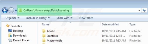 Windows Antivirus Suite accessing appdata folder