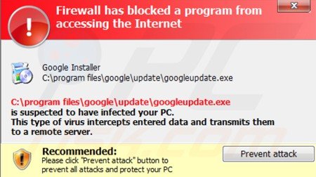 Windows Defence Unit generating fake security warning pop-ups