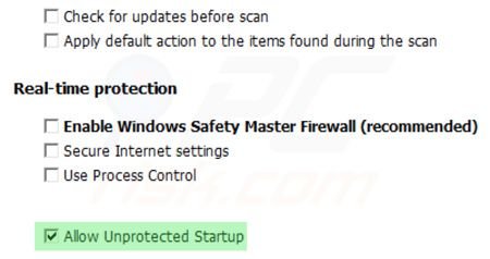 Windows Efficiency Master unprotected startup