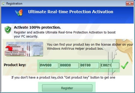 Removing Windows Protection Booster using registration key step 2