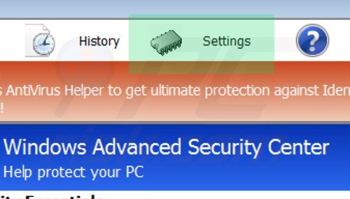 Windows Protection Booster settings