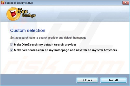 Free software installer promoting xeesearch.com browser hijacker
