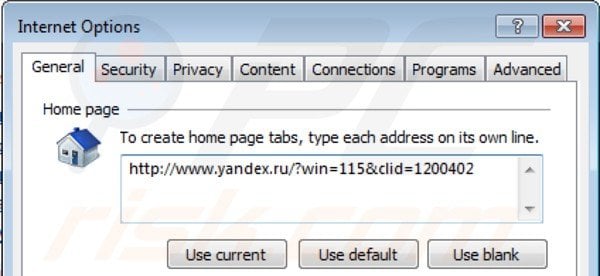 Removing yandex bar from Internet Explorer homepage