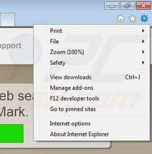 Removing BrowseMark from Internet Explorer step 1