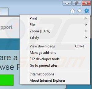 Removing Browse Pax from Internet Explorer step 1