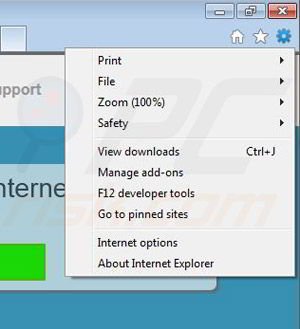 Removing BrowzBi from Internet Explorer step 1