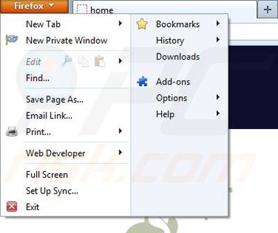 Removing Easy shop from Mozilla Firefox step 1