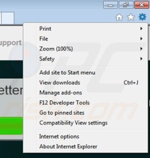 Removing Traxxen Virus from Internet Explorer step 1