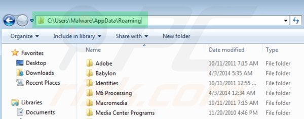 Accessing appdata roaming folder