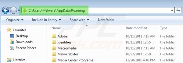 Accessing appdata roaming folder