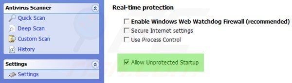 windows web watchdog unprotected startup