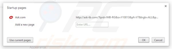 Removing ask-tb.com from Google Chrome homepage