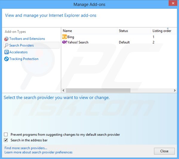 Removing ask-tb.com from Internet Explorer default search engine