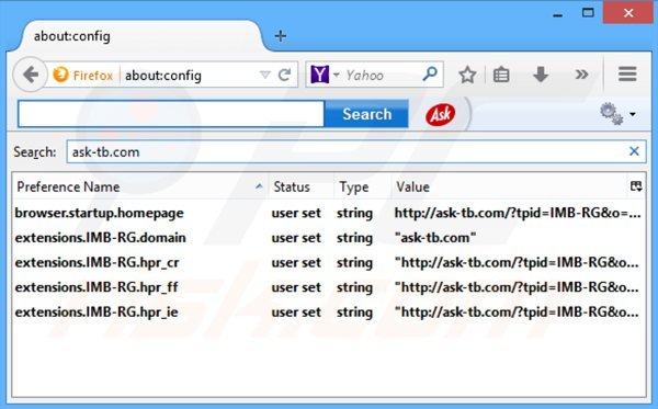 Removing ask-tb.com from Mozilla Firefox default search engine settings