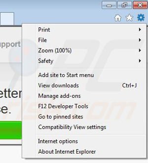 Removing betterenhance from Internet Explorer step 1