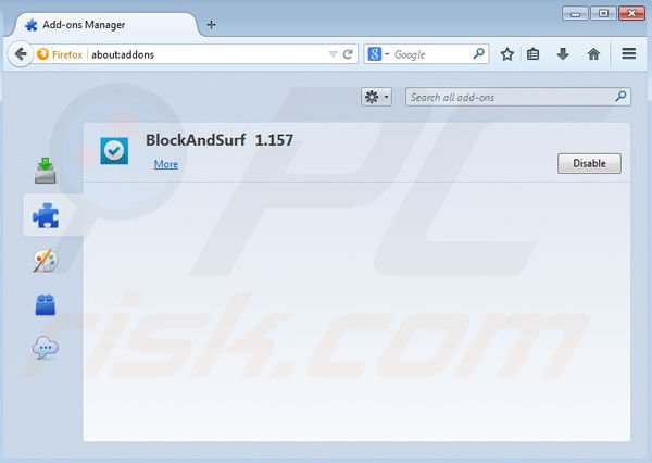 Removing BlackLister from Mozilla Firefox step 2
