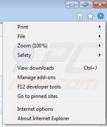 Removing bubble dock ads from Internet Explorer step 1