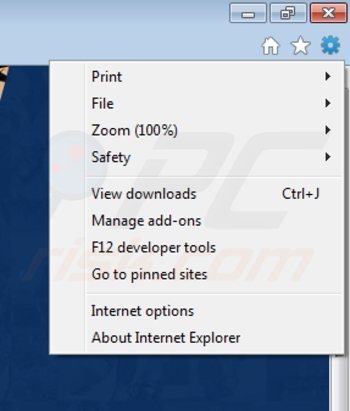 Removing dealsfox from Internet Explorer step 1