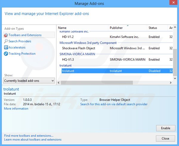 Removing focusbase from Internet Explorer step 2