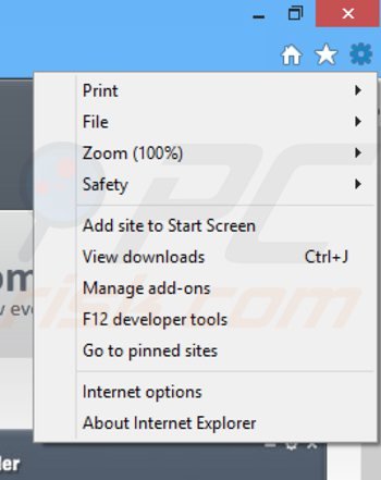 Removing ftdownloader from Internet Explorer step 1