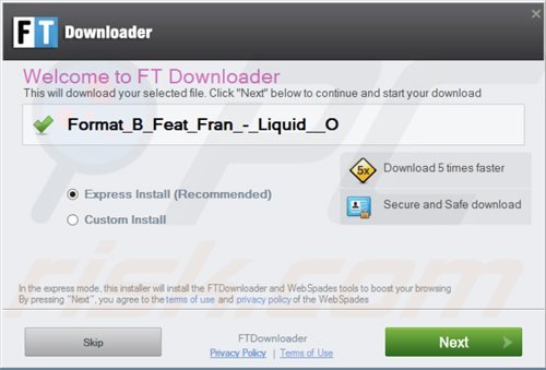 ftdownloader adware installer