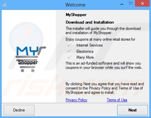 myshopper adware installer