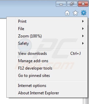 Removing rich media view from Internet Explorer step 1