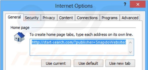 Removing start-search.com from Internet Explorer homepage