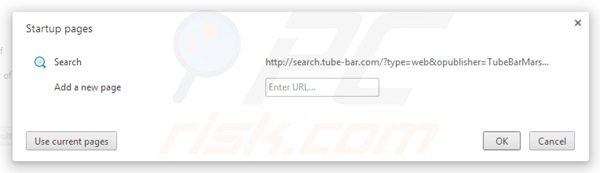 Removing search.tube-bar.com from Google Chrome homepage