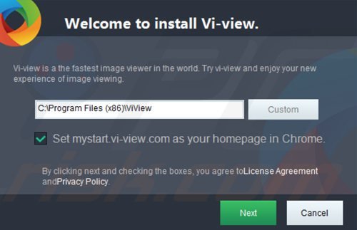 vi-view browser hijacker installer