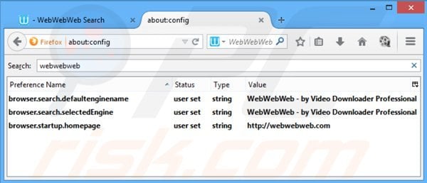 Removing webwebweb.com from Mozilla Firefox default search engine