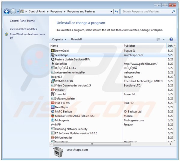 xrosview related applications uninstall via Control Panel