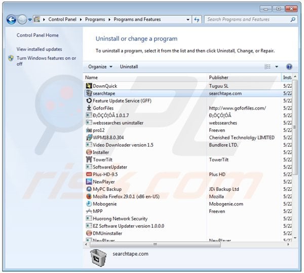 xrosview related applications uninstall via Control Panel