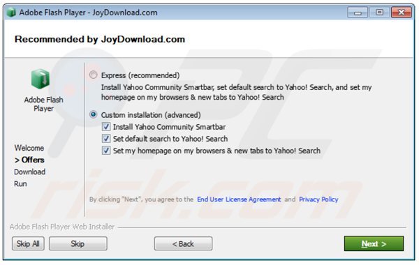 yahoo community smartbar adware installer