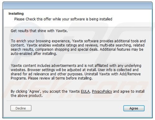 yawtix adware installer