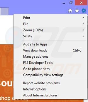 Removing Coupon Champ ads from Internet Explorer step 1