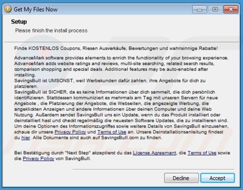 savings bull adware installer