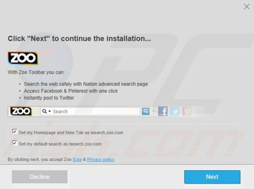isearch.zoo.com browser hijacker installer