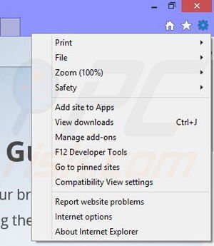 Removing Browser Guard 1 ads from Internet Explorer step 1