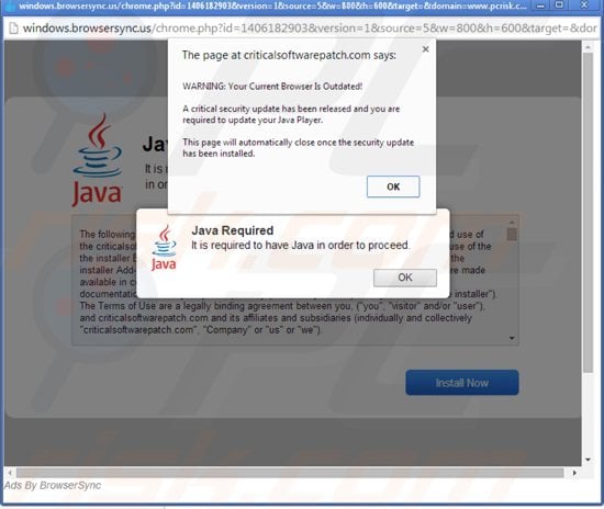 browsersync adware generating intrusive online ads