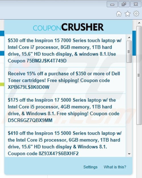couponcrusher coupon ads