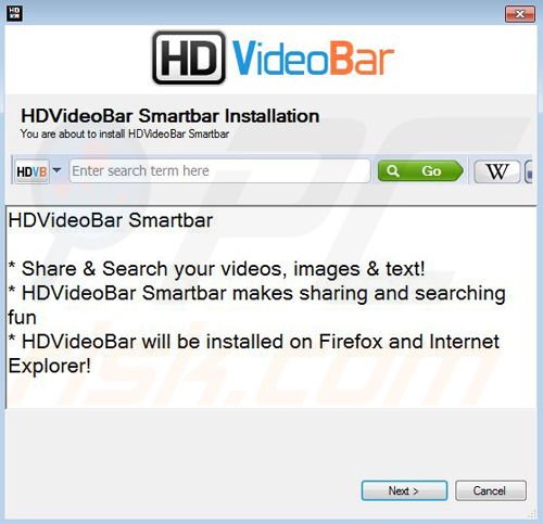 HDVideoBar installer