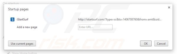 Removing istartsurf.com from Google Chrome homepage
