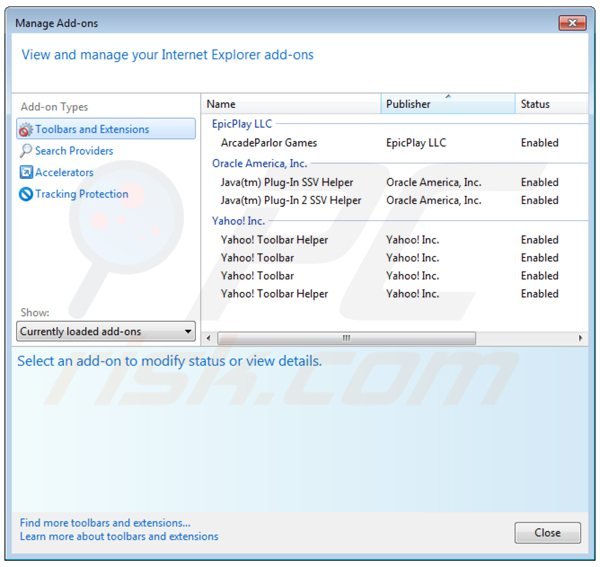 Removing keepmysettingsx from Internet Explorer extensions