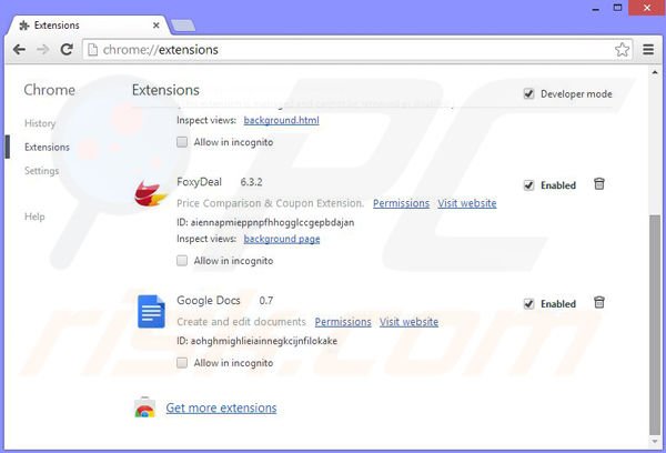 Remove My Smart Homepage browser hijacker from Google Chrome step 1