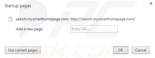 Remove My Smart Homepage browser hijacker from Google Chrome step 2